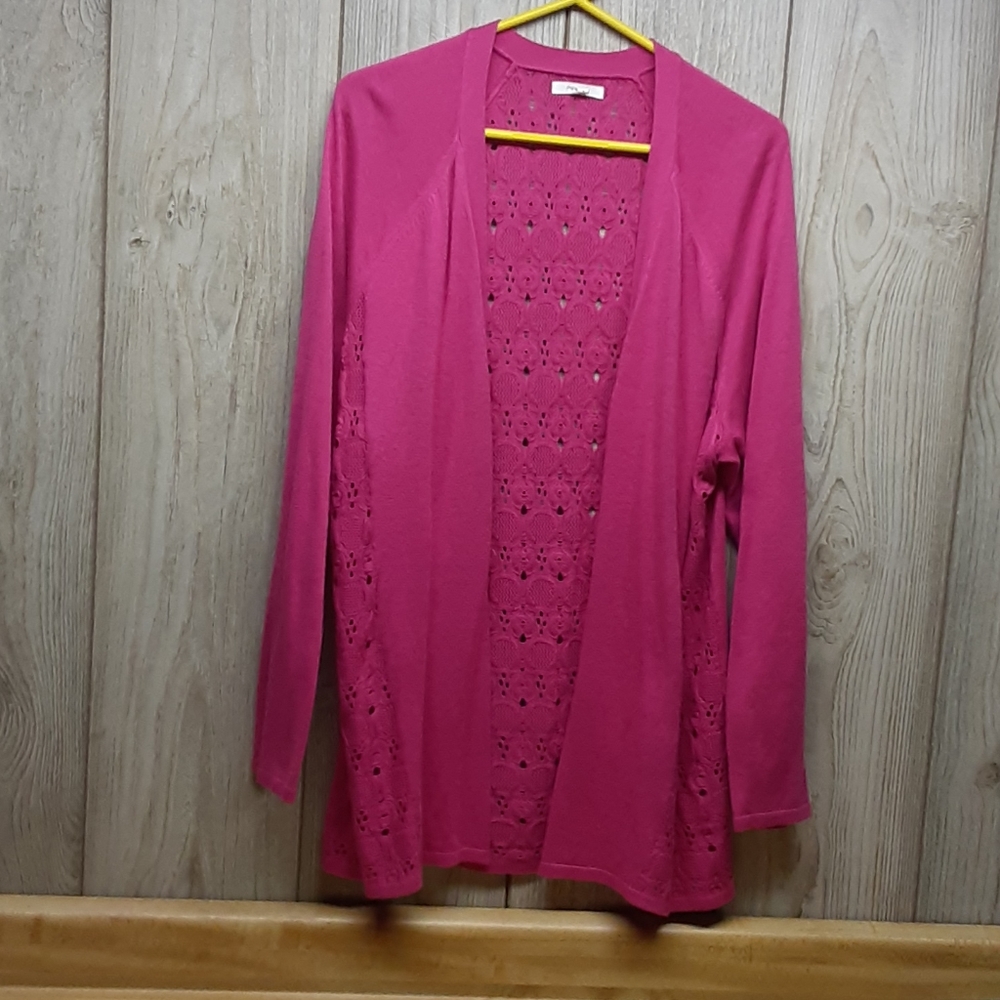 MAURICES Pink Open Front Cardigan